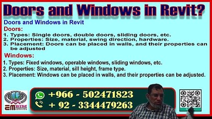 Doors and Windows in Revit - Modeling Features - 06
