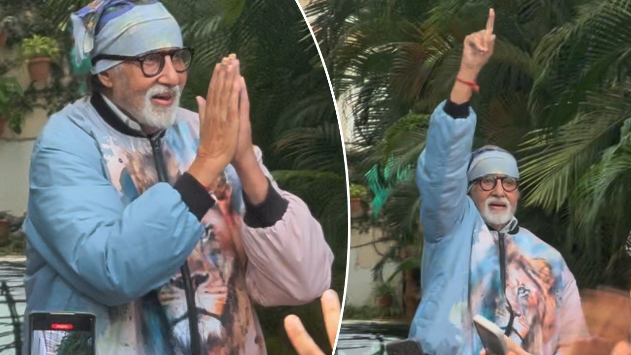 Amitabh Bachchan The Megastar Of Bollywood Waves At His Fans From Jalsa Bungalow | Juhu | Mumbai