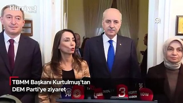 TBMM Başkanı Kurtulmuş DEM Parti grubunu ziyaret etti