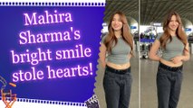 Mahira Sharma spotted at Mumbai Airport in refreshing casual look