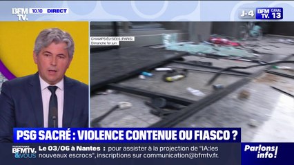 Débordements en marge de la victoire du PSG: "On a vu des jeunes, venant en particulier des quartiers, investir les centres-villes (...) avec l'intention d'en découdre avec les forces de l'ordre", explique le maire de Chalon-sur-Saône