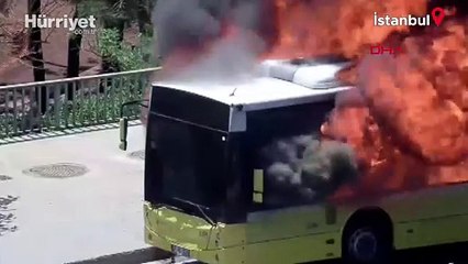 Sarıyer’de İETT otobüsünde yangın