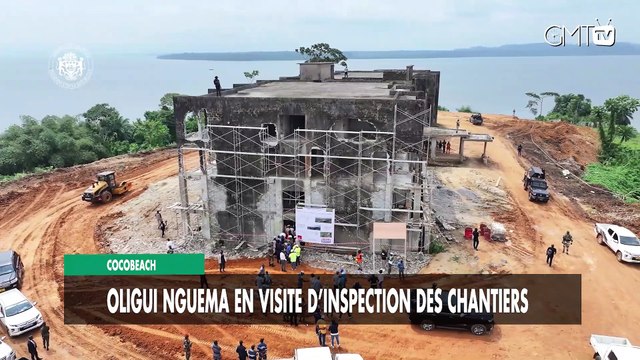 [#Reportage] Cocobeach : Oligui Nguema en visite d’inspection des chantiers