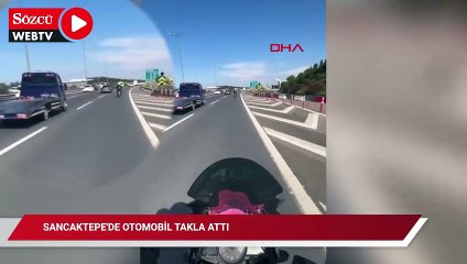 Sancaktepe'de otomobil takla attı; araçtakiler yardıma koşanlara hakaret etti