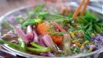 Fermented Fish Hotpot _ Neem Salad In Vietnam’s Floating Slum _ Slumfood Millionaire _ Long Xuyen