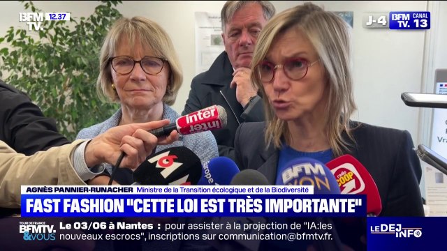 La loi contre l'ultra fast-fashion est très importante , souligne Agnès Pannier-Runacher