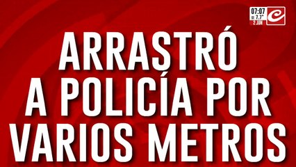 Quiso evitar u comtrol de alcoholemia y arrastró a un policía