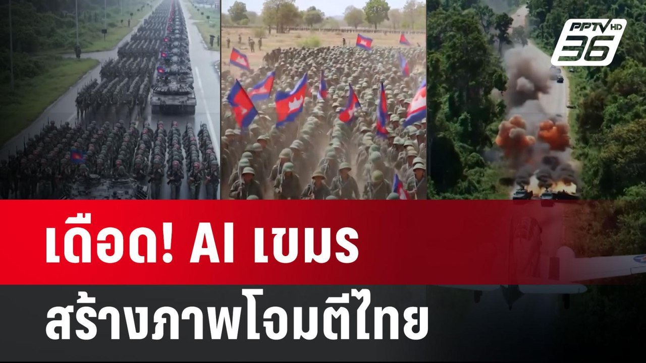 เดือด! AI เขมร สร้างภาพโจมตีไทย | เข้มข่าวค่ำ |...