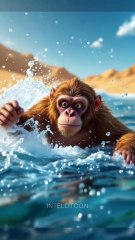 Turtle saved monkey life ♥️ || Intellitoon || Hindi Short story || Viral hindi Story || kids story