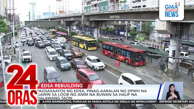 Pagsasaayos ng EDSA, pinag-aaralan ng DPWH na gawin sa loob ng anim na buwan sa halip na dalawang taon | 24 Oras
