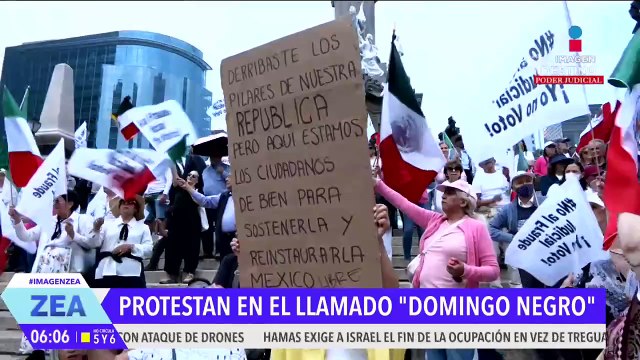 Trabajadores del Poder Judicial se manifestaron en el Ángel de la Independencia