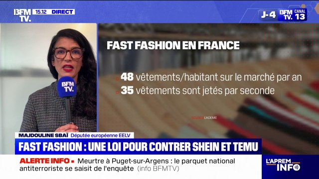 Fast fashion: C'est la fin de la concurrence déloyale vis-à-vis des marques et enseignes de mode et d'habillement européennes , assure Majdouline Sbaï (Les Écologistes)