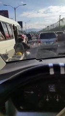 Tráfico pesado a la altura del aeropuerto Toncontín