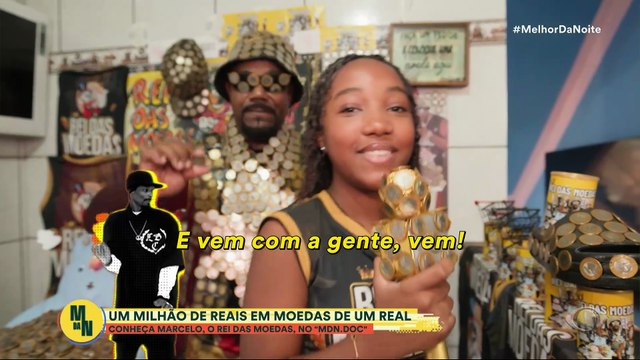 Rei das moedas: ele já juntou um milhão de reais em moedas de 1 real | Melhor da Noite
