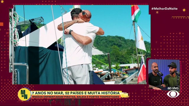 Após 7 anos no mar, irmãos reencontram o Brasil; veja o momento do retorno