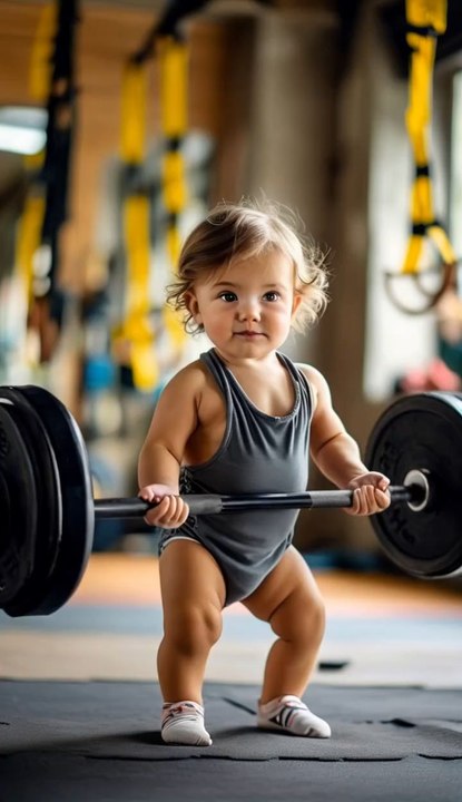 Cute baby doing gymnastics 🥰❤️