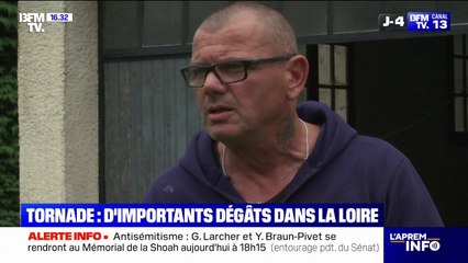 "Sur trois minutes, ça a été très violent": d'importants dégâts dans la Loire après le passage d'une tornade