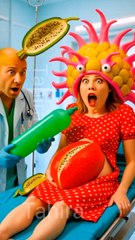 “The Great Fruit Delivery: Melon Emergency in the Maternity Ward!” 🍉🍍
