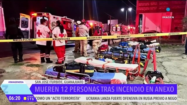 Incendio deja 12 muertos y 5 lesionados en un anexo en Guanajuato