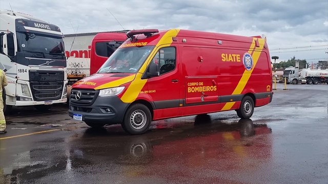 Caminhoneiro sofre amputação em acidente com máquina em pátio de combustíveis