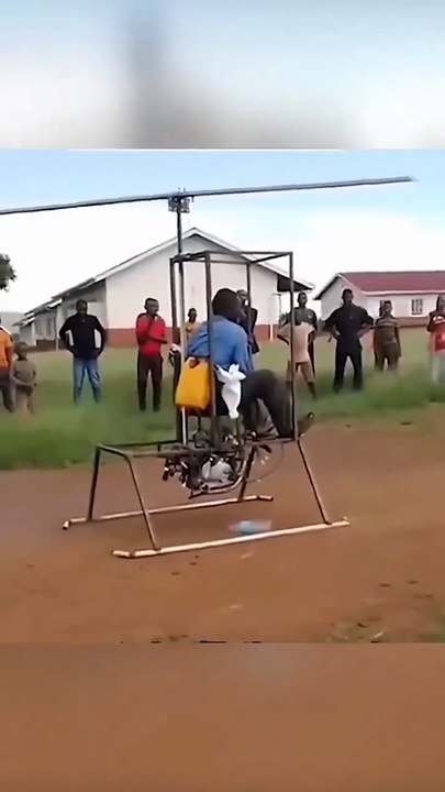 Son hélicoptère fait maison n'est pas au point