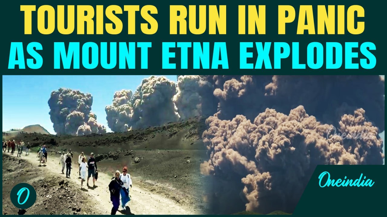 Mount Etna Eruption Sparks Chaos As Lava Fountains, Ash Cloud Terrify Tourists In Sudden Blast