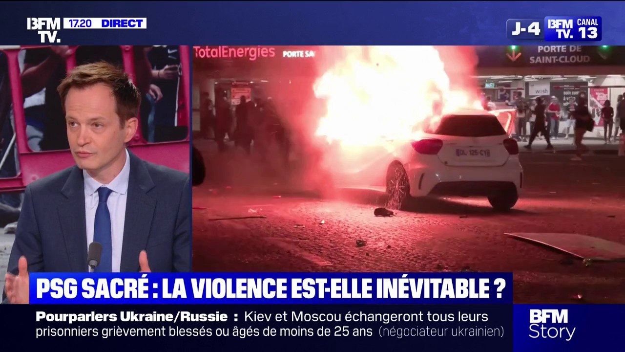 Violences après la victoire du PSG: "Il faut réparer tout ça et il faut sanctionner très sévèrement ces voyous", insiste Pierre-Yves Bournazel (Horizons)