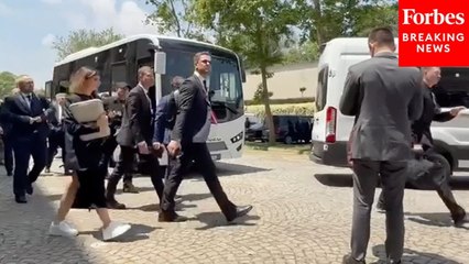 Ukrainian Delegation Arrives At Istanbul's Ciragan Palace For Peace Talks With Russia