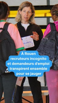 À Rouen, recruteurs incognito et demandeurs d’emploi transpirent ensemble pour se jauger