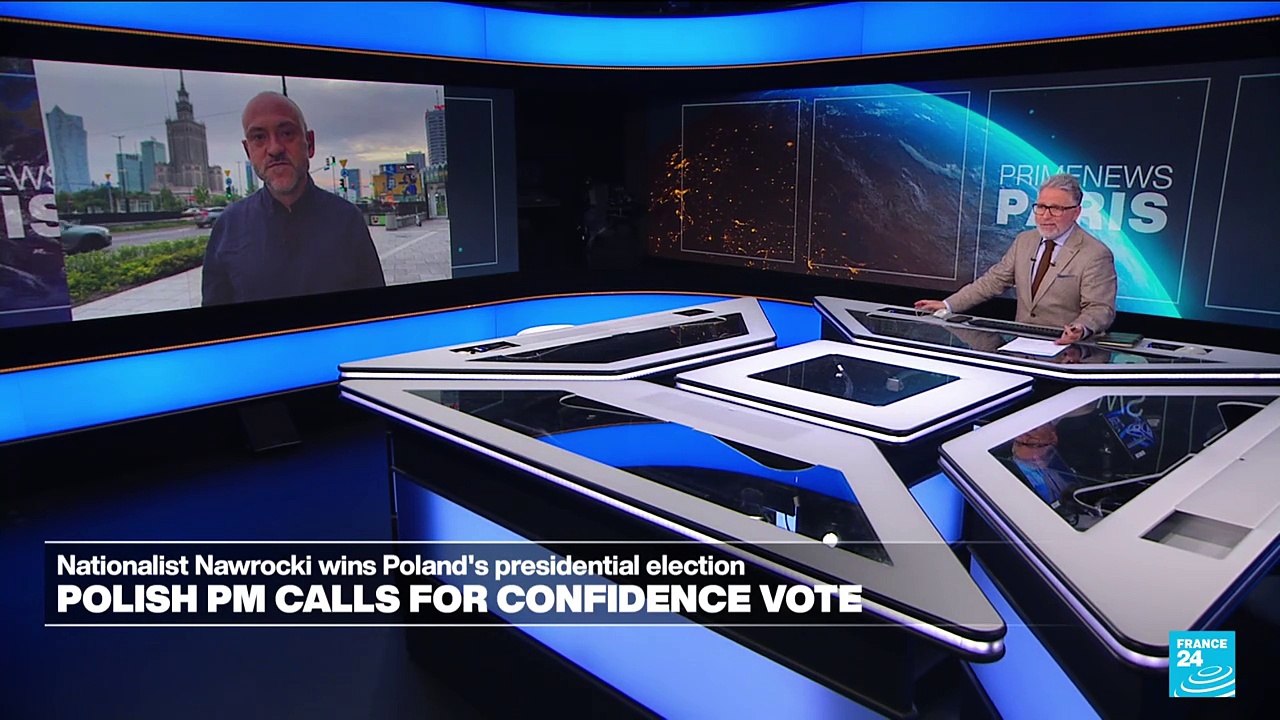 Polish PM Donald Tusk calls for confidence vote after nationalist wins presidency