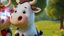 Adorable 3D Cartoon Cow & Bull Animation | Cute Animal Short