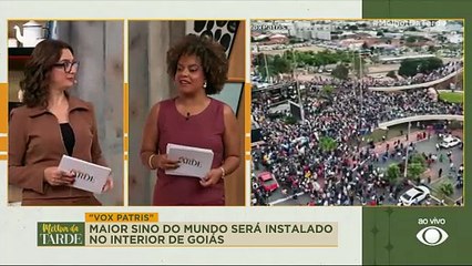 Maior sino que badala do mundo é instalado em igreja Goiás | Melhor da Tarde