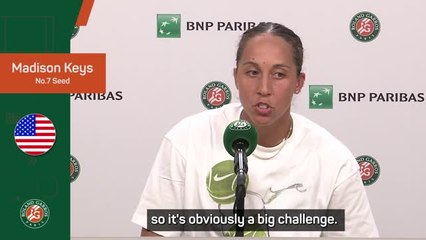 Keys expecting tough test against 'dominant' Gauff in French Open quarter-final