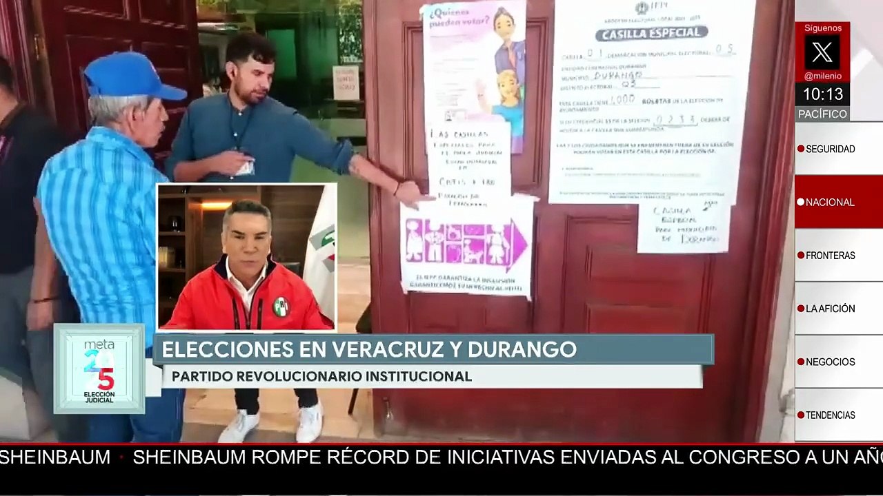 Alejandro Moreno comenta los resultados de la elección judicial en Veracruz y Durango
