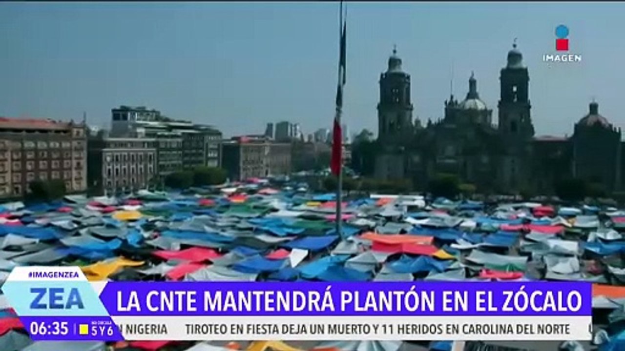 La CNTE mantendrá plantón en el Zócalo de la CDMX