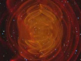 Simulation d'une collision entre deux trous noirs