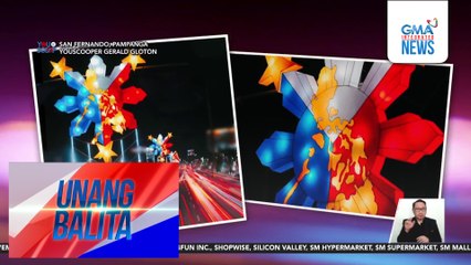 Philippine flag-inspired na mga giant parol, ibinida para sa pagdiriwang ng Independence Day | Unang Balita