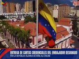 Presidente Nicolás Maduro recibe cartas credenciales del embajador designado de Irán, Ali Chegini
