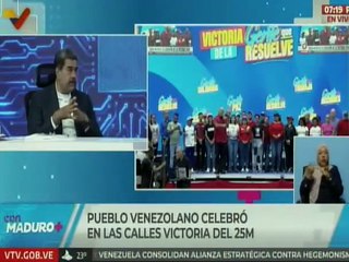 Presidente Maduro: El pueblo en las calles celebró el triunfo de la paz y la estabilidad