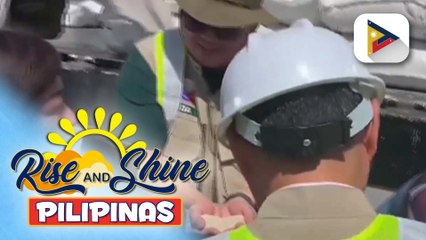 Ilang opisyal ng NFA at D.A., ininspeksyon ang shipping vessel na magdadala ng 35K kaban ng NFA rice sa Central Visayas