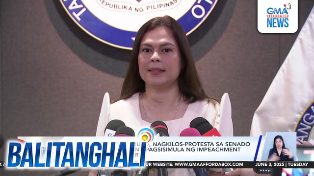 Ilang militanteng grupo, nagkilos-protesta sa Senado para igiit ang agarang pagsisimula ng impeachment trial ni VPSD | Balitanghali