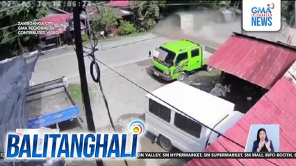 Dump truck driver at kaniyang pahinante, patay matapos sumalpok sa puno dahil sa pumutok na gulong; 1 sugatan | Balitanghali