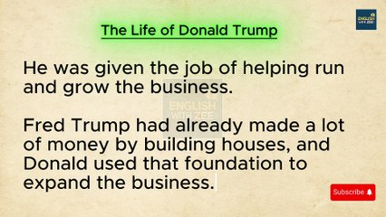 Donald Trump's Life || Learn English Through Story || Graded Reader | English Listening Practice ✅