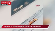 Sarıyer'de şişme botla denize açılan çocuklar kurtarıldı