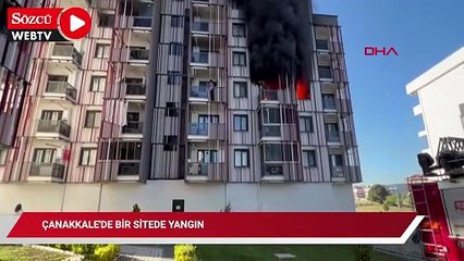 Çanakkale'de bir sitede korkutan yangın