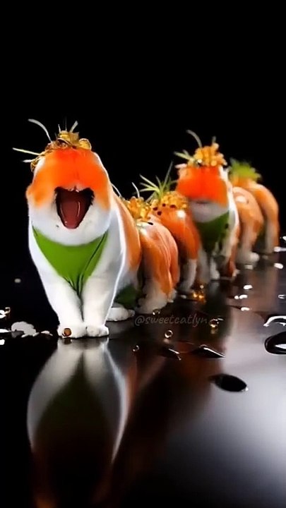 🐱🍣 #animallover #animalshorts #catlover #cutecat #viralshort #trendingshorts #kitten