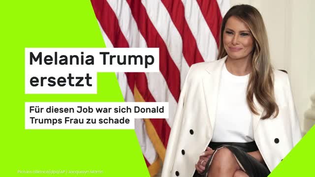 Melania Trump ersetzt: Für diesen Job war sich Donald Trumps Frau zu schade