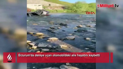 Bayram tatili için yola çıkmışlardı! Dereye uçan araçtaki anne baba ve çocukları öldü