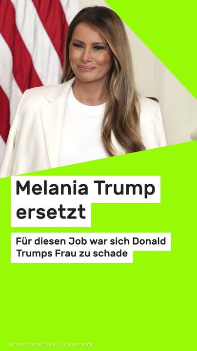 Copy of Melania Trump ersetzt: Für diesen Job war sich Donald Trumps Frau zu schade