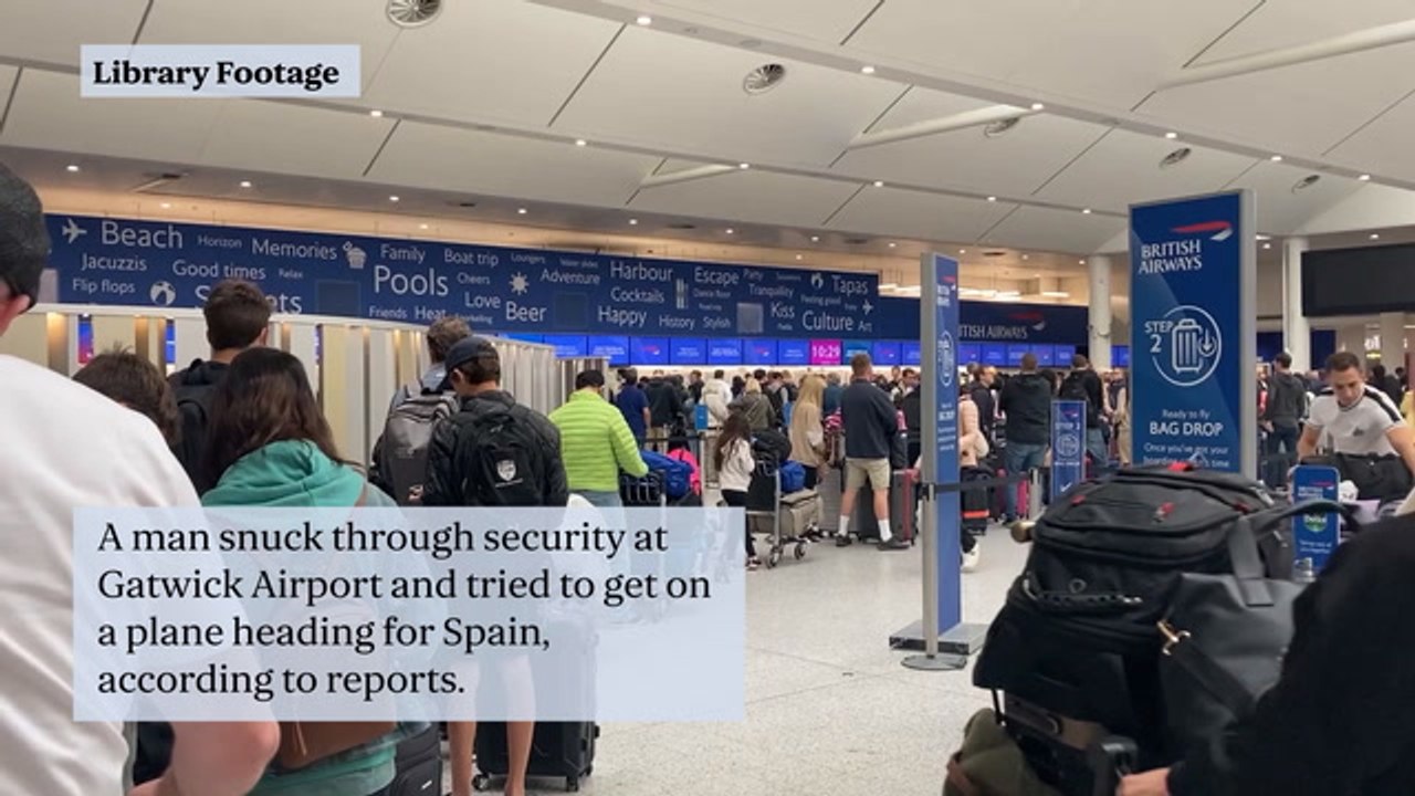 ticketless man evades checks and tries to board Tui flight at Gatwick